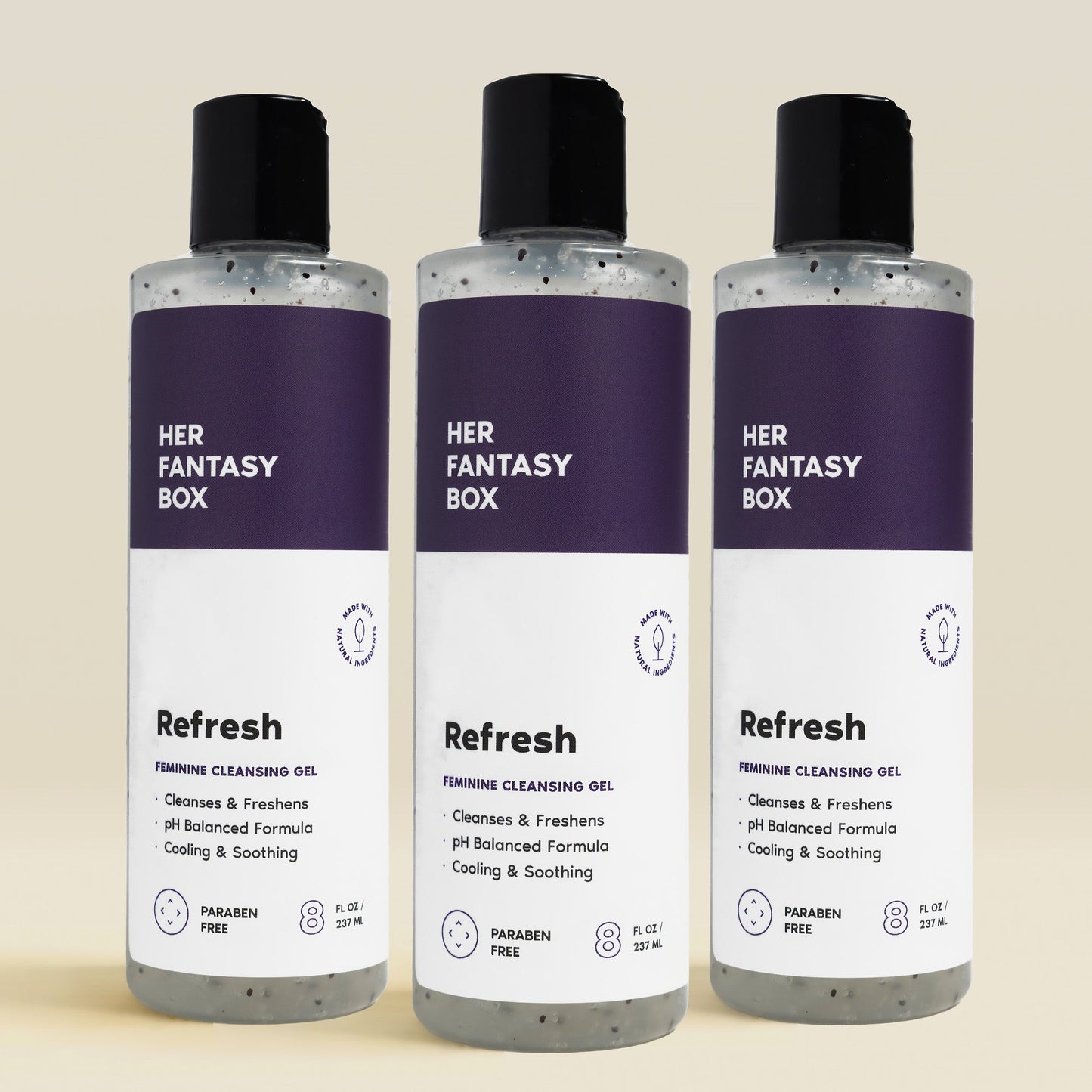 Refresh Plant Based Yoni Gel Wash (pH Balancing) - 3 pk