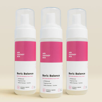 Boric Balance Yoni Foam Wash - Naturally Safe - 3 pk