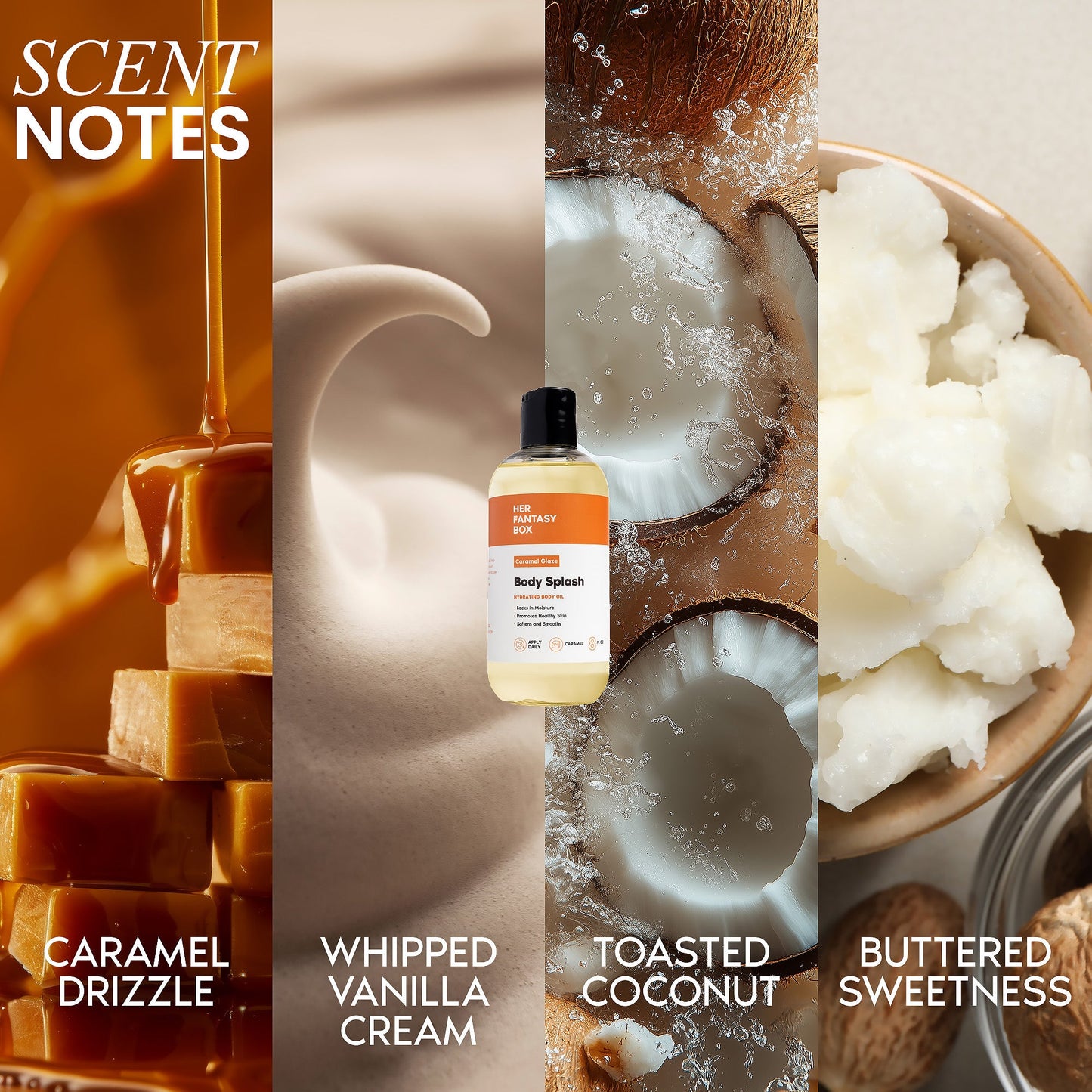 Body Splash - Skin Smoothing Body Oil (Caramel Glaze)