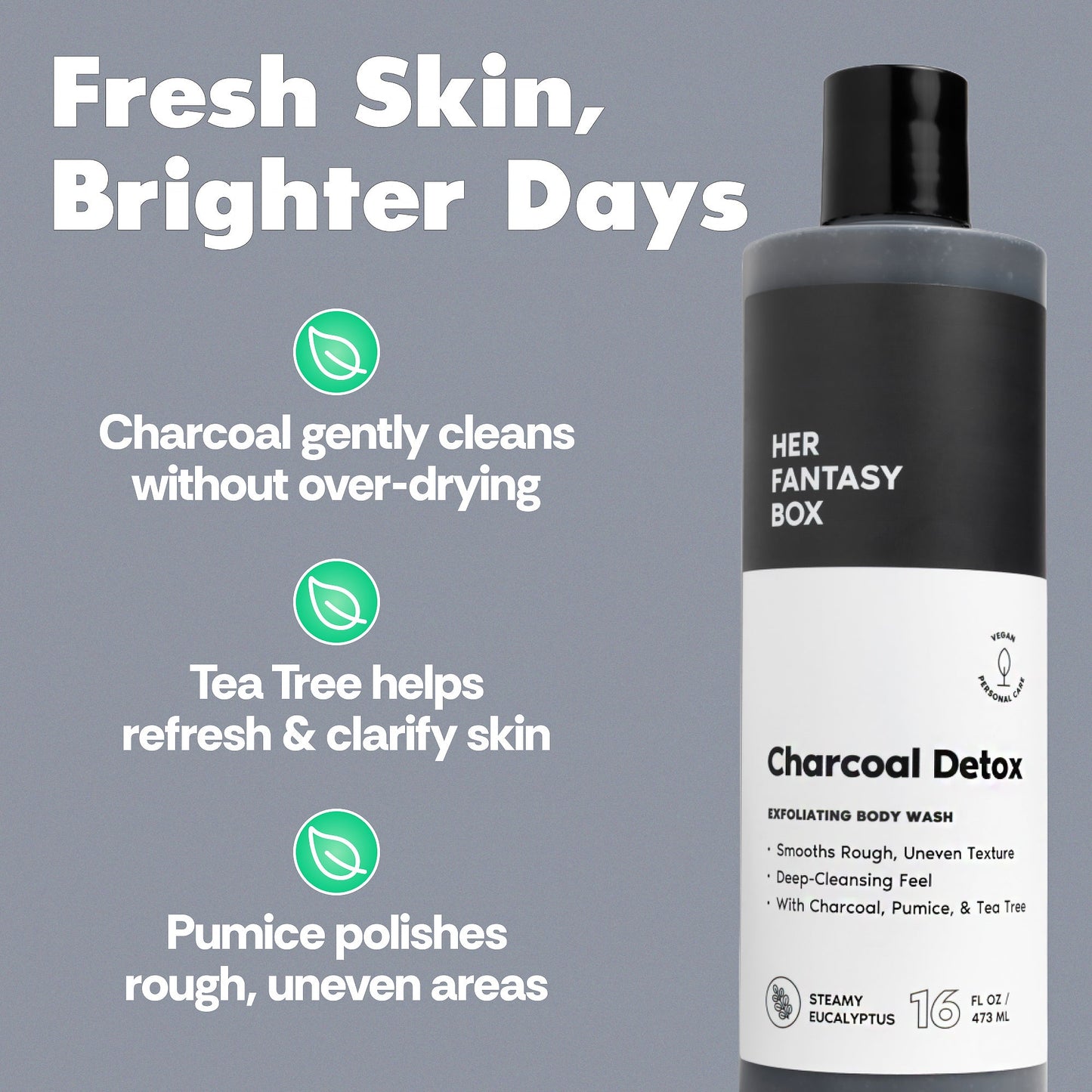 Charcoal Detox Exfoliating Body Wash