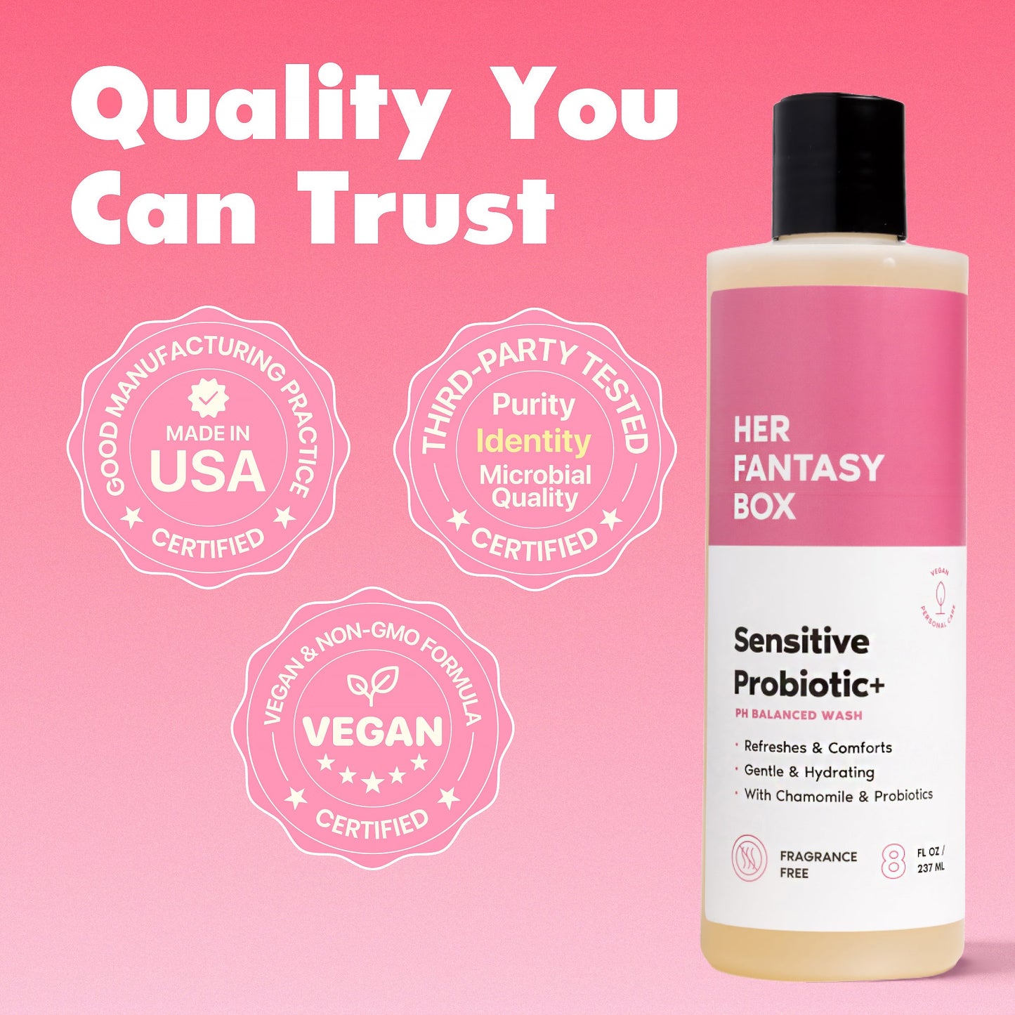 Sensitive Probiotic+ pH Balanced Feminine Wash 3pk