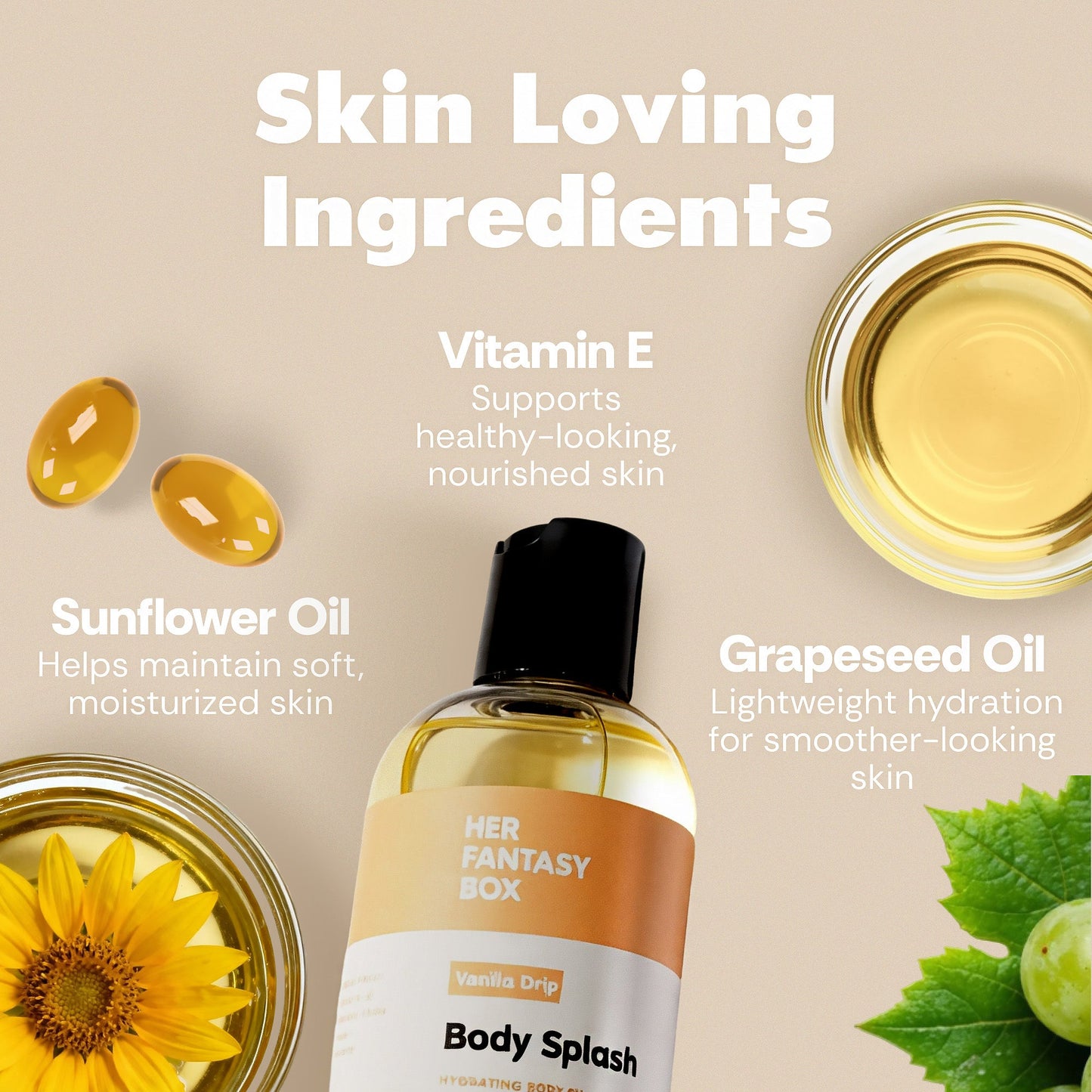 Body Splash - Skin Smoothing Body Oil (Vanilla Drip)